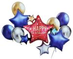 My Party Suppliers Happy Birthday Star Red Color Balloon Bouquet