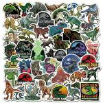 iDream Self-Adhesive Jurassic Park Dinosaur Theme Car DIY Stickers for Suitcase Laptop Bicycle Helmet Waterproof Sticker (Set of 50) (Multicolour)