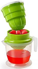 CHOPEX Portable Nano Juicer, Manual Fruit & Vegetable Juicer, 2 in 1 Hand Press Small Juicer, Nano Orange Juicer & Squeezer, Lemon Squeezer, Hand Press (2 in1, Multicolor)