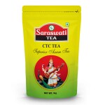 SARASWATI Assam Black Loose CTC Dust Tea, 1kg Pouch | Black Assam CTC Dust Tea | Premium Kadak Chai Patti