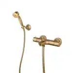 SANIKART Antique Brass Bathroom Thermostatic mixerwall mount Bath Tub Mixer Taps Faucet