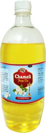 WQT Chameli Pooja Oil - 1000 ML ( Jasmine ) For Havan Kund and akhand jyot