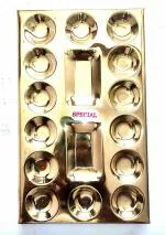 NAAYAGI - BRASS Pallanguzhi, GRAND BRASS MADE - PALLANGUZHI / PALLANGULI / VAMANA / ALIGULI / ANCIENT BOARD GAME WITH SHELLS for playing