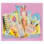 Le Delite Unicorn Combo Gift For Kids-Diary, Spiral, Pocket Notebook, Pen, Keychain, Coin, Pouch, Hairclip