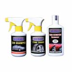 Indopower Ff643-CAR SHAMPOO GUN 250ml.+TYRE SHINER GUN 250ml.+CAR SCRATCH REMOVER 200gm.