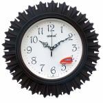 Oreva Plastic Wooden Look Designer Wall Clock (32 x 32 x 4.5 cm, Cola, AQ 6197)