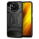 KAPAVER Poco X3 Black TPU+Plastic Back Cover 21.5 x 11.5 x 1 cm
