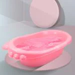Dash Coco Bath Tub for 0-3 Years Baby, Shower Bath Tub for New Born Baby, Baby Anti Slip Plastic Bathtub with Anti-Slip Base (Pink)