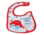 Babies Bloom Red My Little Driver Cotton Waterproof Saliva Bib