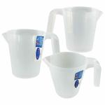 Primeway Wham Cuisine Measuring Plastic Cup, 1 Litre, 3 Pcs Set, Transparent