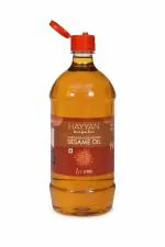 HAYYAN Cold Pressed Sesame Oil - 100% Pure Edible Til ka Tel for Cooking - 1 Litre