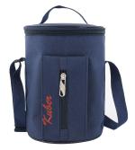 Kuber Industries Blue Canvas Waterproof Lunch Carry Bag Suitable For 3 Compartment