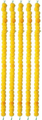 JH Gallery Artificial Marigold Fluffy Flowers Garlands Lines for Home, Garden & Office Decor