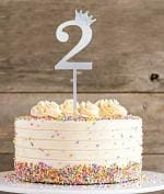 Party Midlinkerz Happy Birthday Cake Topper for Birthday Decoration Insert Cake Topper Silver