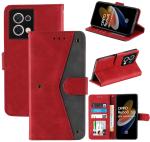 Autofocus Faux Leather Back Case Flip Cover for Oppo Reno8 5G with ID Card Slot | Foldable Stand | 2 Card Slot | 1 Cash Slot | Magnetic Closure - Executive Red, 22629