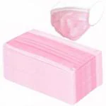 Henik PINK 100 Disposable 3 Ply Ear loop Face Masks, Home, School, Office and Outdoors PINK-100 Non-Reusable Surgical Mask With Melt Blown Fabric Layer (Pink, Free Size, Pack of 100, 3 Ply)