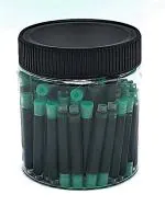 GOLD LEAF JINHAO Fountain Pen Ink Cartridges Refills, Disposable and Universal - 80PC (Apple Green)