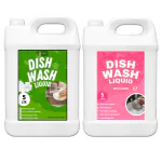 Flisko Dishwash Liquid Gel Green 5L & Pink 5L Adds Spotless Shine To Your Glassware Utensils