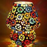 SAVORADE Mosaic Multicolor Electric Table Lamp (17 cm)
