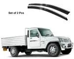 Auto E-Shopping Chrome Line Door Visor for Mahindra Bolero Pickup 2 Pieces. Set of 2 Pieces