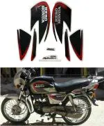 OHITO Vinyl Stickers for Splendor Plus (Silver, Black) pack of 10