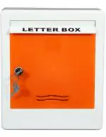 Aura Plast Orange Plastic Wall Mounted Mailbox