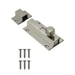 Volo Stainless Steel Heavy Duty Door Security Latch Lock Tower Bolt Baby Latch with Screws for Home and Office, 4 inch