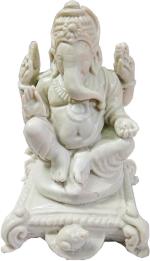 Sk Craft White Resin Ganesh Ji Idol