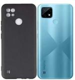 XOVO Back Cover for Realme C25 y (Black, Dual Protection, Silicon, Pack of 1)