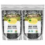 Bliss of Earth Basil Seeds Organic Sabja Seeds, Tukmaria Seeds Fiber & Omega-3 Rich for Hydration Tiny PowerHouse Seeds 3x200gm