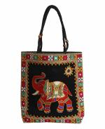 Shree Neel Madhav Creations Satin Black Shoulder Bag