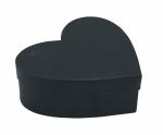 Shriman Black Heart Shaped Cardboard Rigid Multipurpose Gift Packaging Boxes - Pack of 3