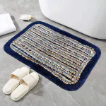 Elegant Weavers Doormat for Home| Micro Fiber | Bathroom Mat | (38x58 Cm), Blue, Pack of 1