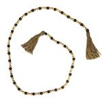Treasure Hunt Black, Brown Medium Wooden Beads Garland Handcrafted Christmas Ornaments for Tree Decoration (10.2 x 10.2 x 10.2 cm)