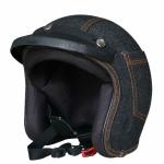 Habsolite HB-DH001 Denim Open Face Helmet for Unisex Bike Motorcycle Scooty Riding (M, Black)