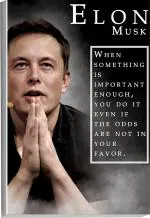 Surmul Multicolor Sunboard Medium Elon Musk Quotes Poster Wall Art Motivational