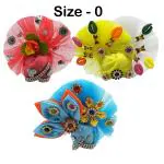 Ecommall Laddu Gopal Pagdi Size 0 No Accessories Set Designer Pagri Mukut Shringar Set for Krishna, Ladoo Gopal, Kanha Ji Cap Combo