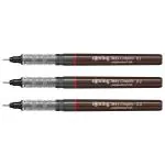 Rotring Tikky Graphic Pigment Liner 0.1mm, 0.2mm, 0.3mm Pens With Black Pigmented Ink, Fibre Tip, 3 Pen Set For Art Drawings Mandala Calligraphy Outline Art & Craft