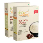 First Weaning Dry Dates Powder, Natural Sweetener, Kharik Powder, (Pack of 2, 400g)