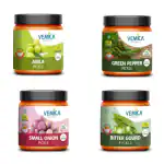 Vemica Amla , Green Pepper ,Small Onion and Bitter Gourd Pickle Combo( Each 200g)