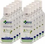 Nanz Comfort Neam Extract & Aloe Vera Gel Emollient & Moisturizer Hand Sanitizer Bottle (10 x 60 ml)