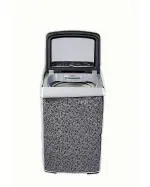 Classic Whirlpool 360 Back Panel Top Load Washing Machine Cover for 8.0 Kg, 8.5 Kg, 9 Kg, 9.5 Kg, 10 Kg | 63Cms X 66Cms X 106Cms | Black & Grey