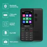 PHILIPS E172, Dual Sim, Black, Feature Phone