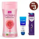 Vi-John Saffron Fliptop Rose Fairnes Body Lotion Boroshield & Lip Guard for Men & Women 250ml