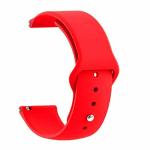 RUPELIK (20MM Button Strap Red) Silicone Watch Strap Band for Samsung Galaxy Watch (42MM)/ Active/Active 2/ Gear Sport, Amazfit BIP/Lite, Ticwatch 2, Moto 360 Watch, LG Watch Sport 20MM Soft Silicone Watch Strap 20MM Silicone Watch Strap (Red)