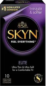 Skyn Feel Everything Elite Ultra Thin & Ultra Soft For a Comfortable Fit Men Condom, 10 Count