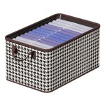 Prime Pick Foldable Clothing Storage Boxes Cloth Organizer without Lid Washable Breathable Non-Woven Fabric with Metal Frame & Handles for Jeans T-shirts Socks Underwear, Versatile Home Storage Pack 4