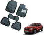 WolkomHome Car Mats Luxury Floor 3D Mat Carpets Black for Renault Kwid