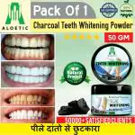 ALOETIC Teeth Whitening Powder With Activated Charcoal - 50 gm