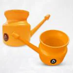 DHYANA INTERNATIONAL PRIVATE LIMITED Jal Neti Pot for Sinus, Nose Irrigation and Cleaning | Plastic | Set of 2 Pcs | Orange